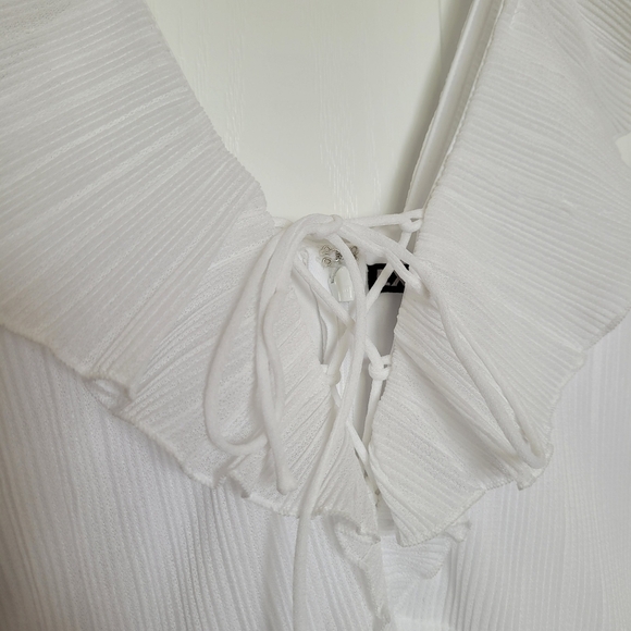 EXPRESS white Tiered Dress - Picture 7 of 15